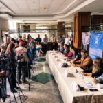Rueda de prensa de Elige Vino Mexicano con integrantes del Clúster Comunidad del Vino ante medios en Aguascalientes